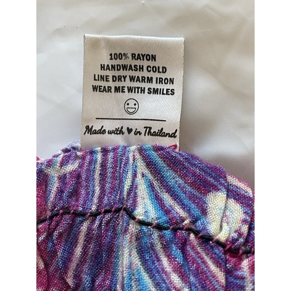 Peacock Paisley 2-in-1 Jumpsuit Harem Pants in Pink Convertible Aladdin Festival - Picture 8 of 8